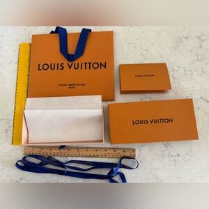 Louis Vuitton Orange and Blue Gift Bag set